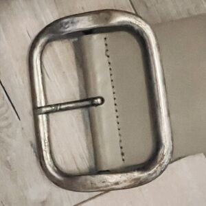 Silver Buckle Tan Belt